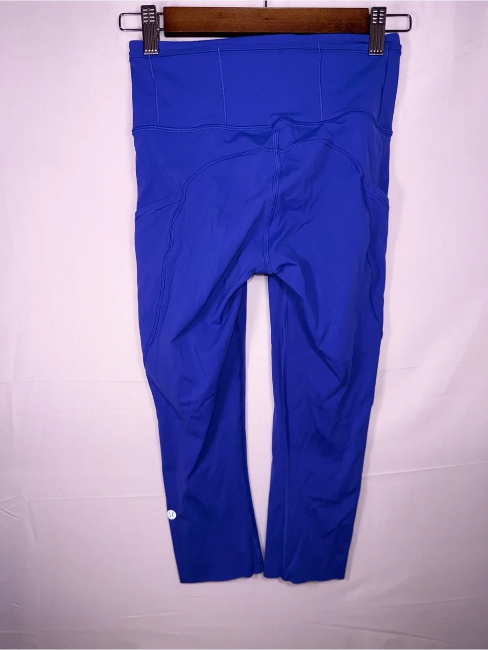 Lululemon Women Athletic Active Purple Crop High-Waist Pocket Leggings Size XS